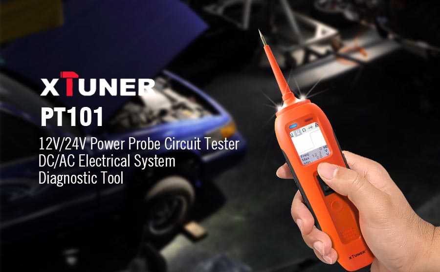 XTUNER PT101 12V/24V Power Probe Circuit Tester 