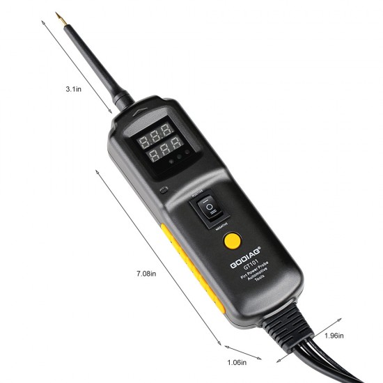 GODIAG GT101 PIRT Power Probe+ Car Power Line Fault Finding+ Fuel Injector Cleaning and Testing+ Cur