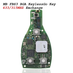 Original CG MB FBS3 BGA KeylessGo Key 315/433MHZ for W204 W207 W212 W164 W166 W216 W221 W251