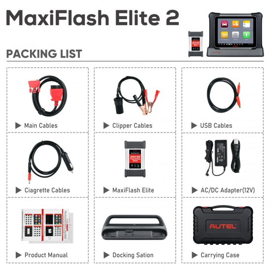 Autel Maxisys Elite II OBD2 Diagnostic Scanner Tool with MaxiFlash J2534 Same Hardware as MS909