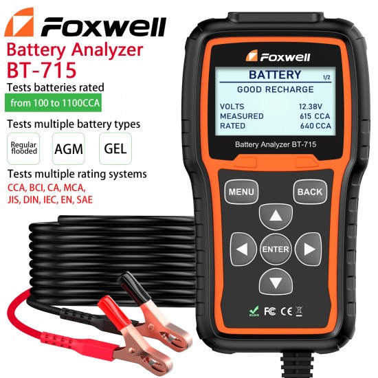 Foxwell BT-715 Battery Analyzer Support Multi-Language