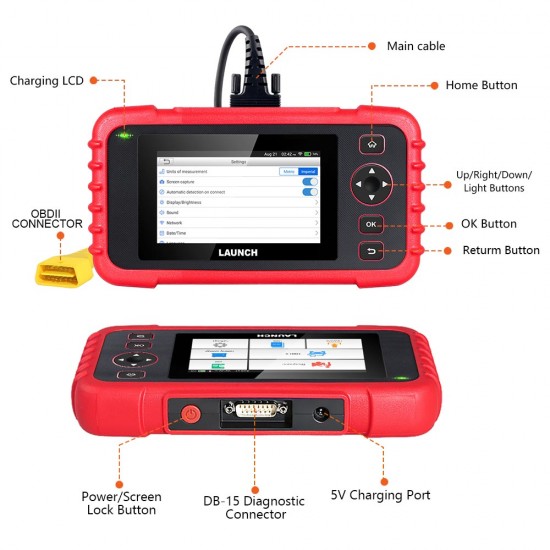 LAUNCH CRP123X OBD2 Code Reader for Engine Transmission ABS SRS Diagnostics with AutoVIN Service Fre