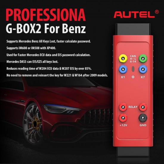 100% Original Autel G-BOX2 Tool for Mercedes All Key Lost Work with Autel MaxiIM IM608/IM508