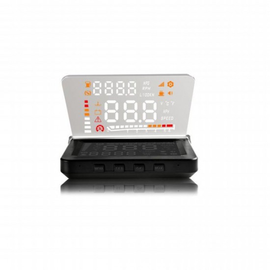 4 Large Screen Car HUD Head Up Display With OBD2 Interface