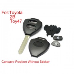Remote Key Shell 2 Buttons TOY47 With Concave For Corolla