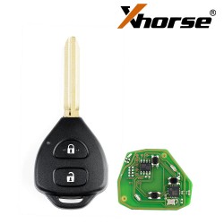 Xhorse Wire Universal Remote Key for Toyota Style Flat 2 Buttons XKTO05EN 5pcs/lot