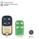 Xhorse XKXH05EN Garage Remote Key 4 Buttons Golden 5pcs/lot