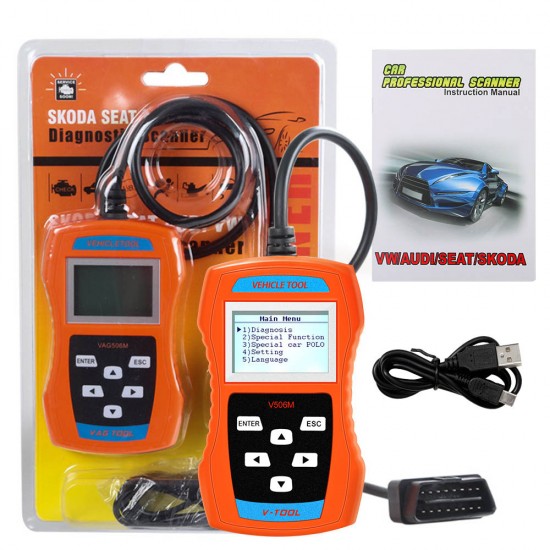 VAG506M  Code Reader Support VAG TP-CAN and New UDS Protocol