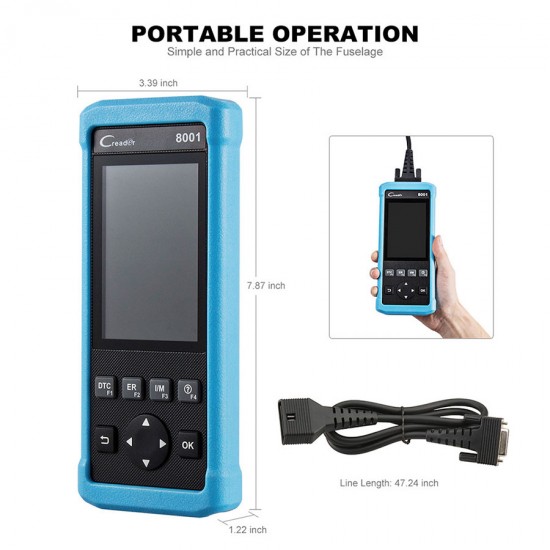 New Launch CReader 8001 CR8001 Full OBD2 Scanner with Oil Resets Service
