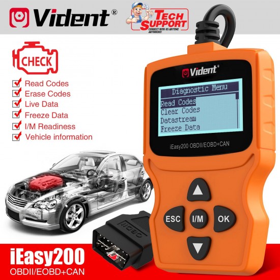 VIDENT iEasy200 OBDII/EOBD+CAN Code Reader