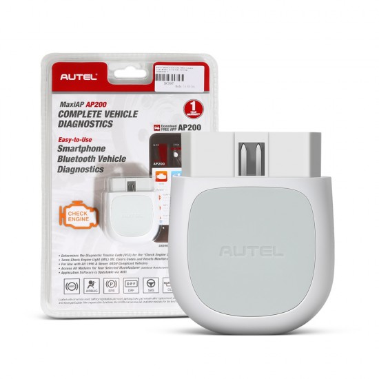 Autel MaxiAP AP200 Bluetooth OBD2 Code Reader with Full Systems Diagnoses