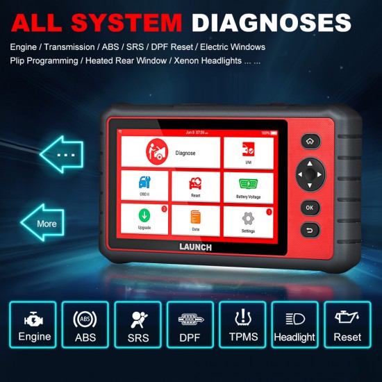 LAUNCH X431 CRP909E Full System Car Code Reader Support 15 Special Functions