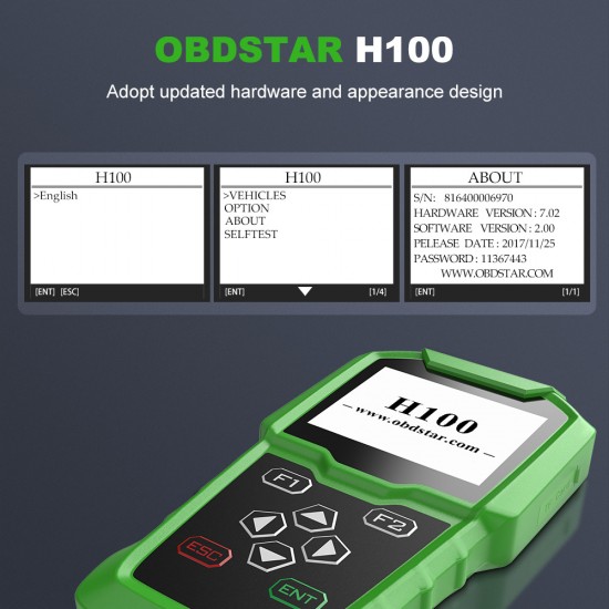 OBDSTAR H100 Auto Key Programmer Support Latest Ford/Mazda Models