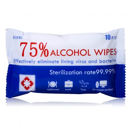 75% Alcohol Wipes Effectively Eliminate Living Virus and Bacteria Sterilization Rate 99.99%