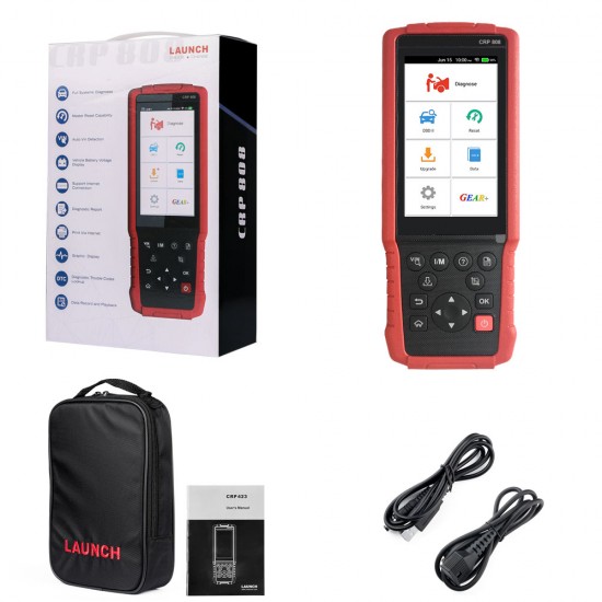 LAUNCH CRP808 Full System Diagnostic Tool for American European and Asian Vehicles with Special Func