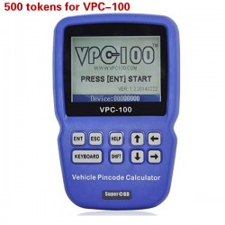 500 Tokens for VPC-100 Hand-Held Vehicle Pin Code Calculator