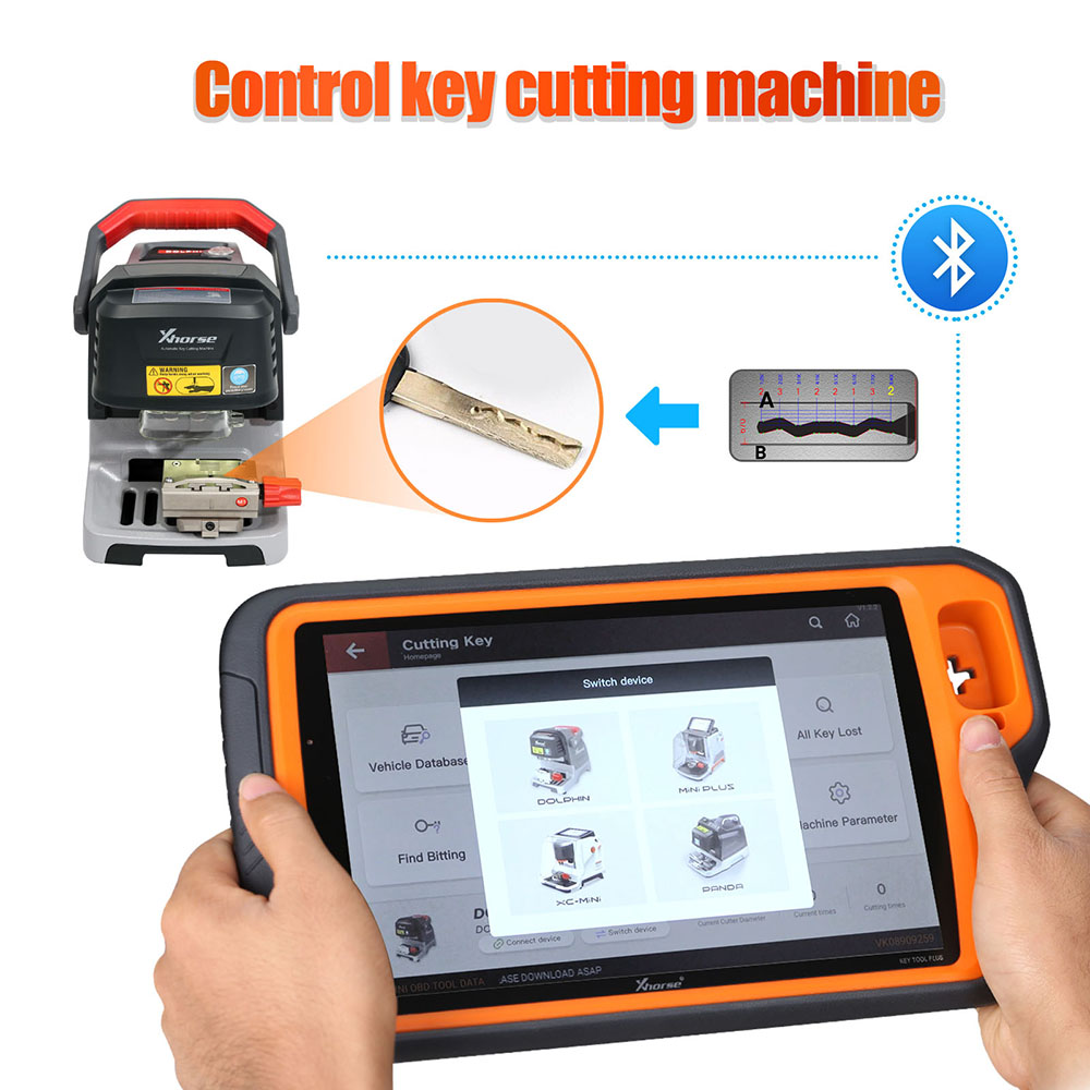 xhorse key tool plus control key cutting machine